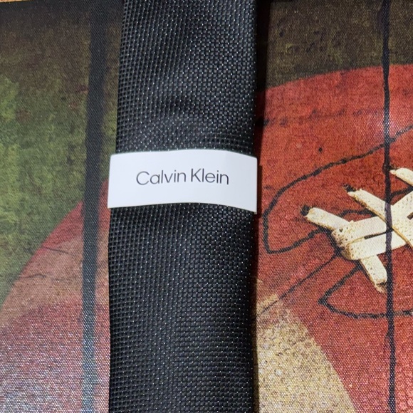 NEW CALVIN KLEIN X MEN SLIM TIE ALL BLACK SILK DOT SUIT CASUAL DRESS SHIRT PARTY - Picture 6 of 11